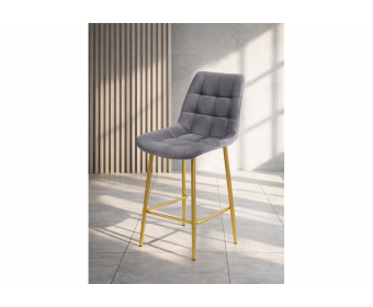 Полубарный стул Челси 360 темно-серый (zd 995) / золотой