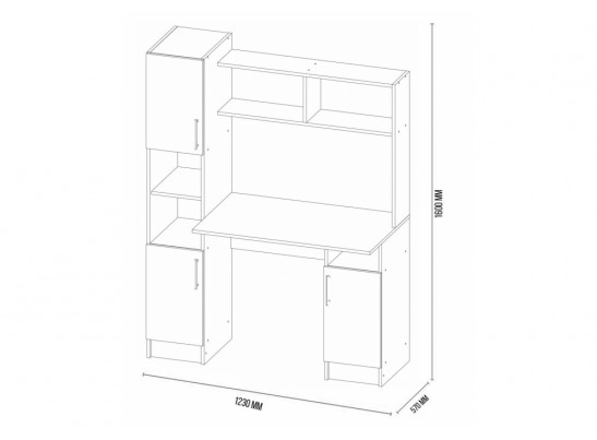 Компьютерный стол Эндо дуб вотан / белый в Ростове-на-Дону