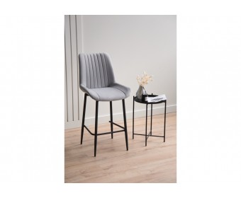 Полубарный стул Седа 360 светло-серый (zd 960) / черный