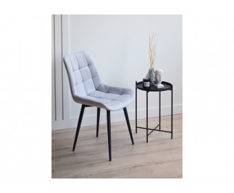 Стул на металлокаркасе Челси 360 К светло-серый (zd 960) / черный