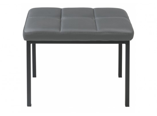 Банкетка Дион кожзам темно-серый / черный матовый в Ростове-на-Дону
