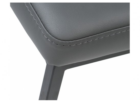 Банкетка Дион кожзам темно-серый / черный матовый в Ростове-на-Дону