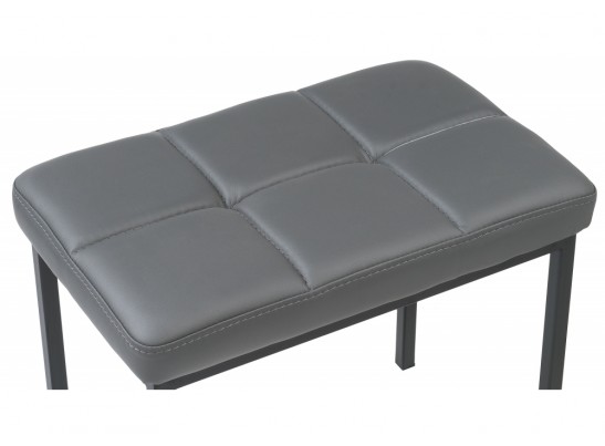 Банкетка Дион кожзам темно-серый / черный матовый в Ростове-на-Дону