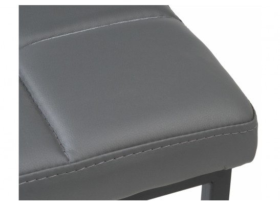 Банкетка Дион кожзам темно-серый / черный матовый в Ростове-на-Дону