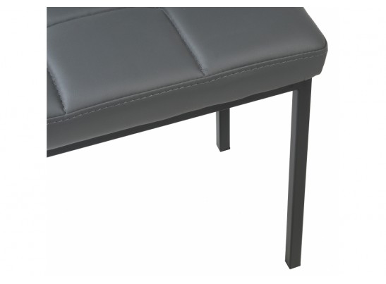 Банкетка Дион кожзам темно-серый / черный матовый в Ростове-на-Дону