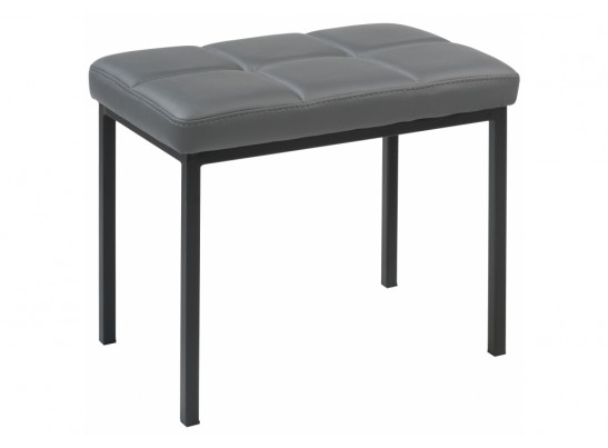 Банкетка Дион кожзам темно-серый / черный матовый в Ростове-на-Дону
