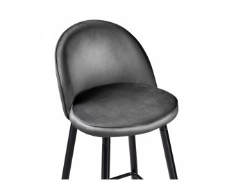 Барный стул Dodo 1 dark grey with edging / black