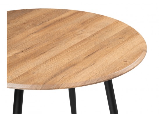 Деревянный стол Абилин 100х76 дуб вотан / черный матовый в Ростове-на-Дону