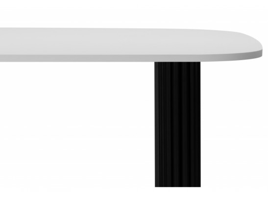 Деревянный стол Бавария B 180 х 90 белая пленка шагрень / черный в Ростове-на-Дону