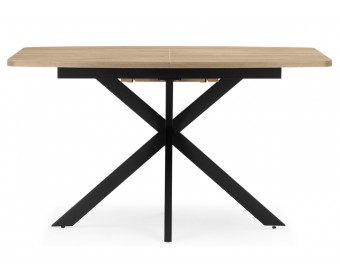 Деревянный стол Индиана 130(170)x80 дуб кунео / черный