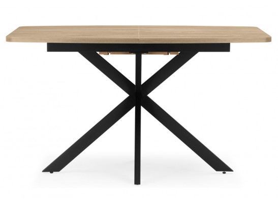 Деревянный стол Индиана 130(170)x80 дуб кунео / черный