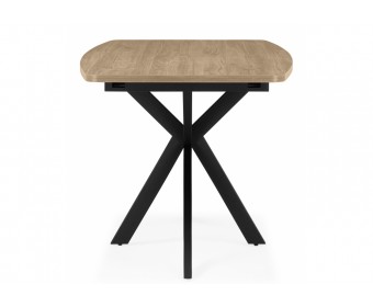 Деревянный стол Индиана 130(170)x80 дуб кунео / черный