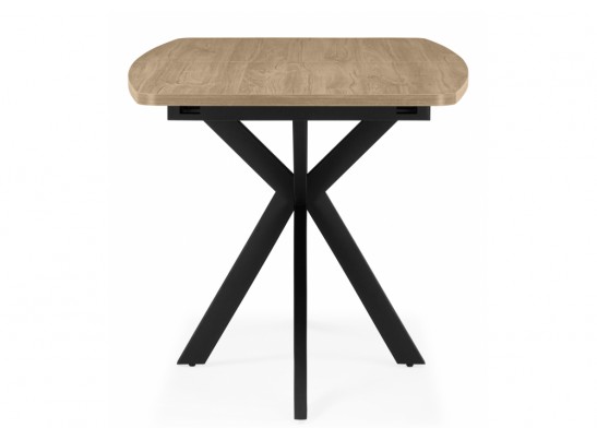 Деревянный стол Индиана 130(170)x80 дуб кунео / черный