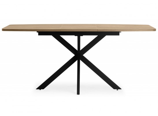 Деревянный стол Индиана 130(170)x80 дуб кунео / черный