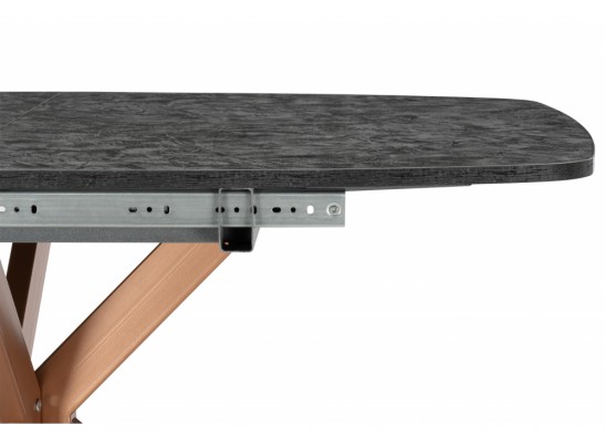 Деревянный стол Кортез 116(160)x77 раздвижной малави / медь