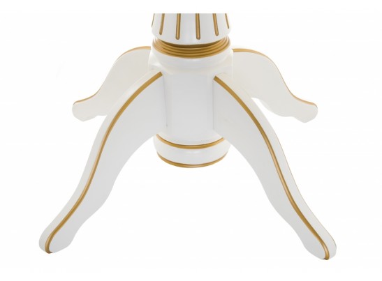 Деревянный стол Павия 100(130)х100х79 молочный с золотой патиной в Ростове-на-Дону