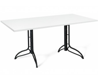 Деревянный стол SHT-TU20/120/80 черный муар / белый