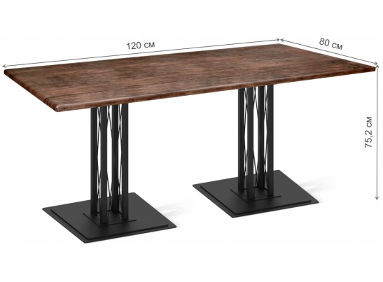 Деревянный стол SHT-TU6-BS1/120/80 МДФ черный муар / палисандр в Ростове-на-Дону