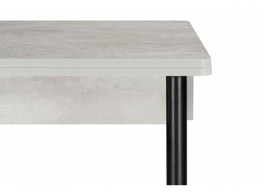 Деревянный стол Валдез 50(100) х 700 бетон метрополитан / черный матовый в Ростове-на-Дону