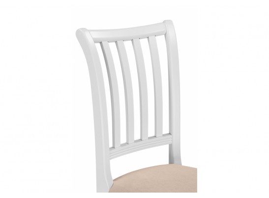 Деревянный стул Фрезино с проножкой бежевый велюр / белый в Ростове-на-Дону