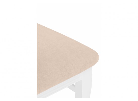 Деревянный стул Фрезино с проножкой бежевый велюр / белый в Ростове-на-Дону