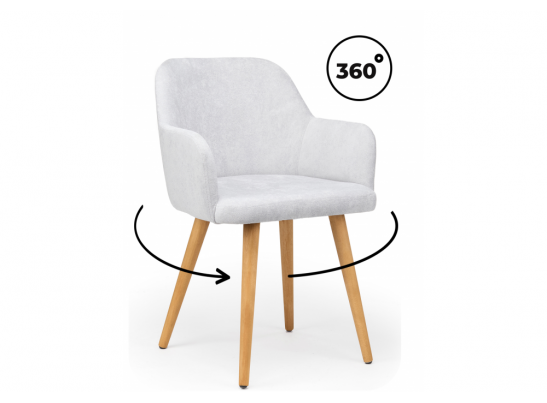 Деревянный стул Инфини 360 светло-серый (ocean 021) / светлое дерево в Ростове-на-Дону