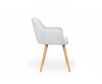 Деревянный стул Инфини 360 светло-серый (ocean 021) / светлое дерево