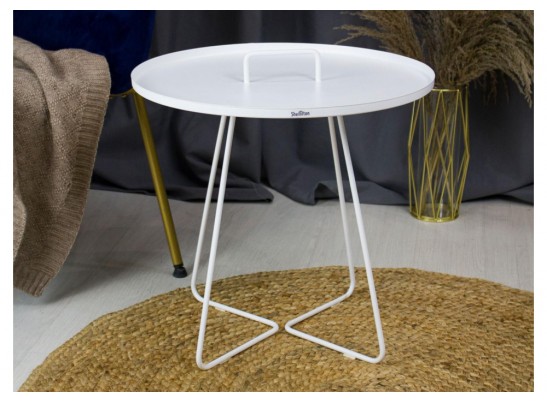 Журнальный столик Sheffilton SHT-CT42 белый муар в Ростове-на-Дону