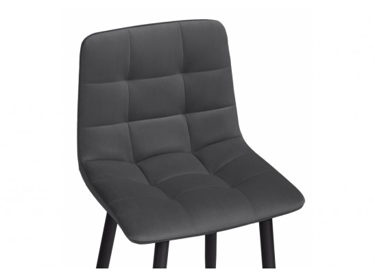 Комплект стульев полубарных Симпл 2 шт темно-серый / черный в Ростове-на-Дону
