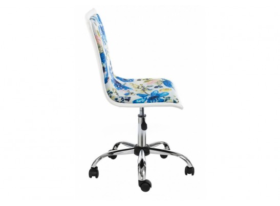 Компьютерное кресло Mis white / flowers fabric в Ростове-на-Дону