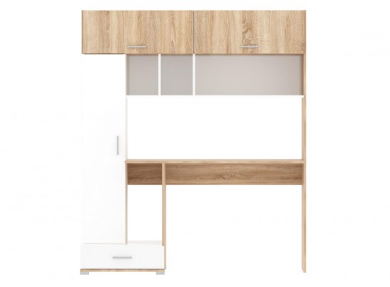 Компьютерный стол Бишоп 1 150х57х180 дуб сонома / белый в Ростове-на-Дону