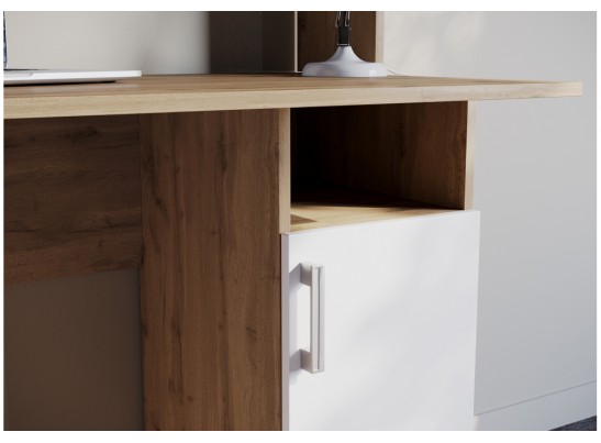 Компьютерный стол Эндо дуб вотан / белый в Ростове-на-Дону