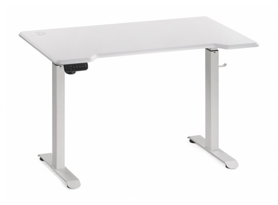 Компьютерный стол Маркос с механизмом подъема 120х75х75 белый / шагрень белая в Ростове-на-Дону
