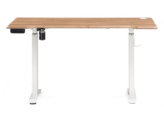 Компьютерный стол Маркос с механизмом подъема 140х80х75 белый / дуб вотан в Ростове-на-Дону