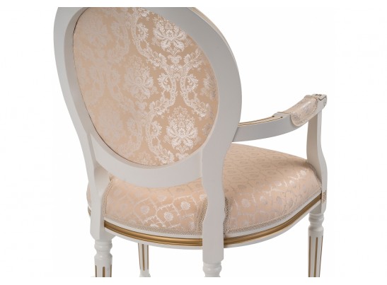 Кресло Данте молочный с золотой патиной в Ростове-на-Дону
