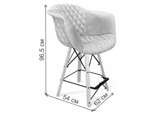 Полубарный стул Sheffilton SHT-ST31-C4/S80-1 кремовый / прозрачный лак / черный муар в Ростове-на-Дону