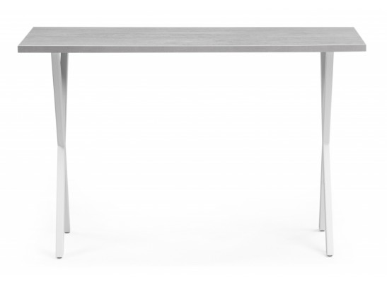 Стол Алеста Лофт 120х60х77 25 мм бетон / белый матовый в Ростове-на-Дону
