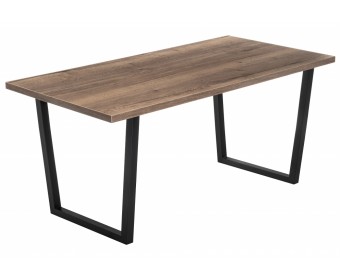 Стол Эльпатия 150х75х75 дуб велингтон / черный матовый