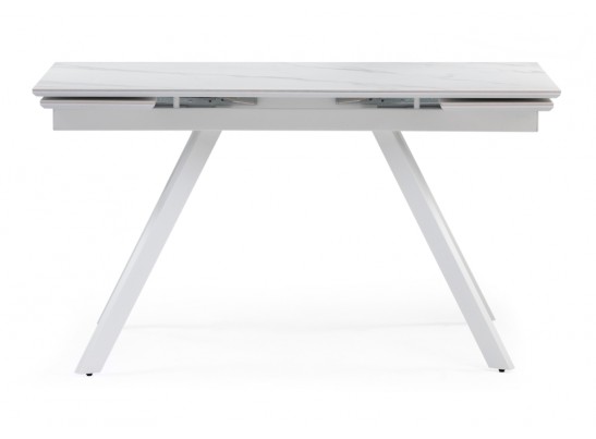 Стол Габбро 140(200)х80х76 белый мрамор / белый в Ростове-на-Дону