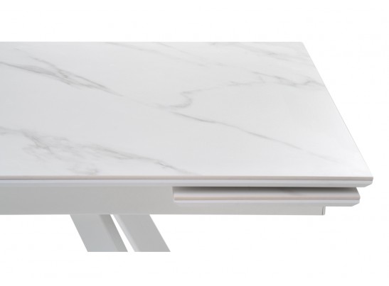 Стол Габбро 140(200)х80х76 белый мрамор / белый в Ростове-на-Дону