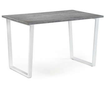 Стол Лота Лофт 140х80х75 25 мм бетон / белый матовый