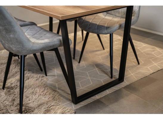 Деревянный стол Лота Лофт 140 25 мм дуб крафт табачный / черный матовый в Ростове-на-Дону