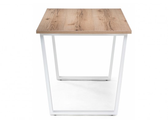Стол Лота Лофт 140х80х75 25 мм матовый белый / дуб делано светлый в Ростове-на-Дону