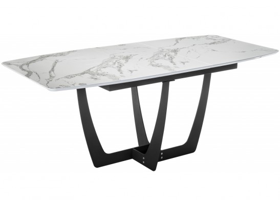 Стол Миссандея 140(180)х85х76 графит / белый мрамор в Ростове-на-Дону