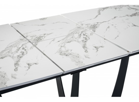 Стол Миссандея 140(180)х85х76 графит / белый мрамор в Ростове-на-Дону