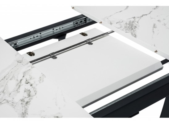 Стол Миссандея 140(180)х85х76 графит / белый мрамор в Ростове-на-Дону