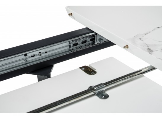 Стол Миссандея 140(180)х85х76 графит / белый мрамор в Ростове-на-Дону