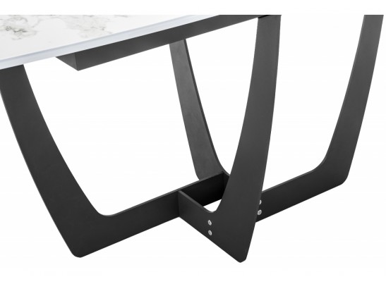 Стол Миссандея 140(180)х85х76 графит / белый мрамор в Ростове-на-Дону