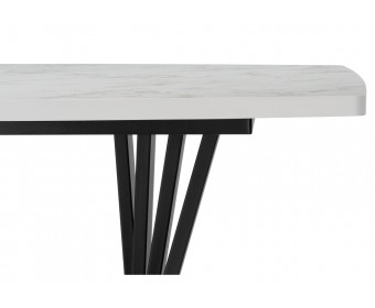 Деревянный стол Эудес 160(205)х90 сабия / черный