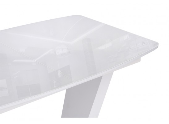 Стол на тумбе Петир 120(160)х80 ультра белый / белый / камень белый в Ростове-на-Дону